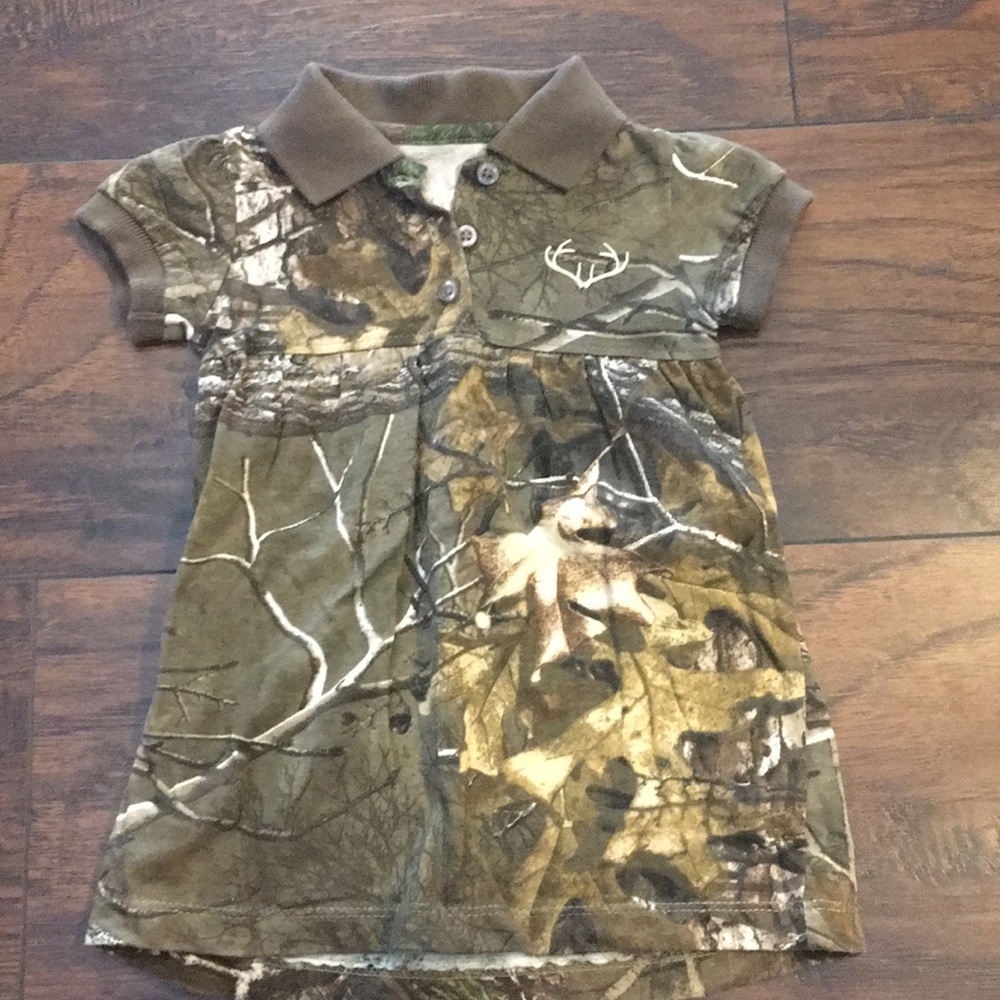 Baby collared camouflage dress